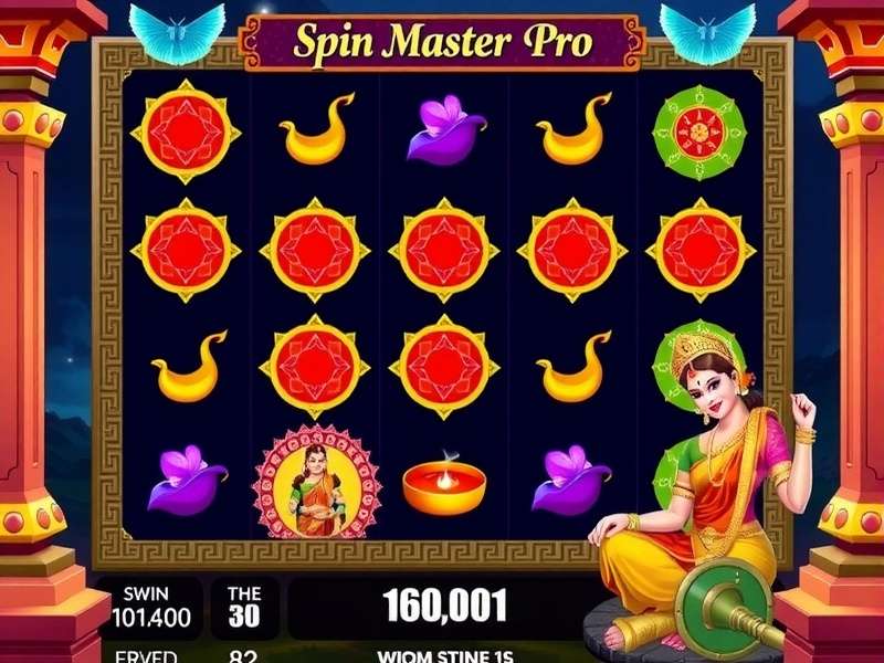 Diwali Dhamaka Slot in Spin Master Pro Spin Master Pro Diwali themed slot machine with diyas and Lakshmi symbols